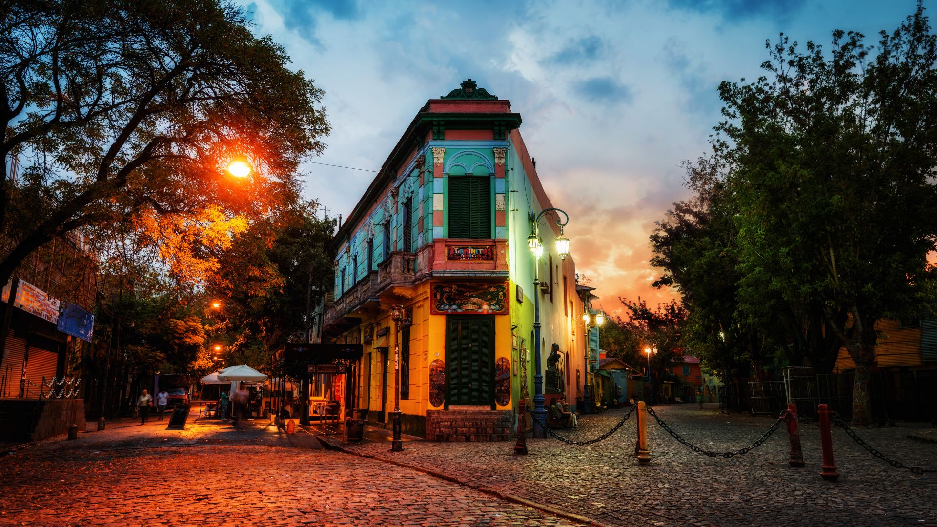 Public Square in La Boca, Buenos Aires, Argentina